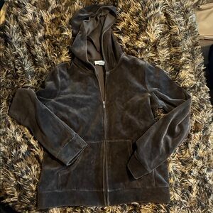 LOFT Dark Brown Hooded Jacket